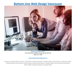 Bottom Line Web Design Vancouver