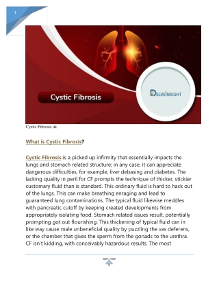 Cystic Fibrosis Epidemiology