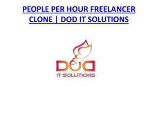 PEOPLE PER HOUR FREELANCER CLONE | DOD IT SOLUTIONS