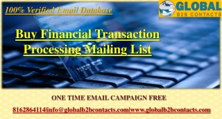 Financial Transaction Processing Mailing List