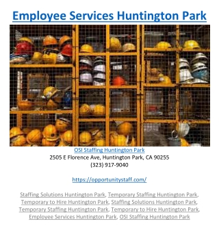 Employee Services Huntington Park