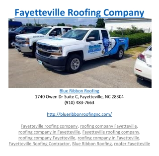 Fayetteville Roofing Company