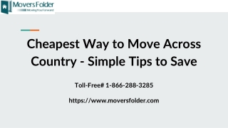 Cheapest Way to Move Across Country - Simple Tips to Save