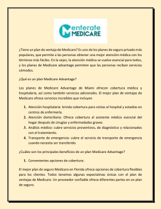 Compare planes Medicare Miami | Enteratemedicare.Com