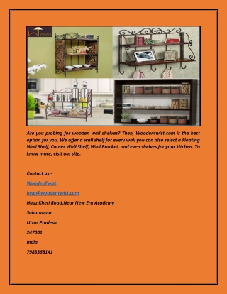 Shop Wooden Wall Shelves | WoodenTwist