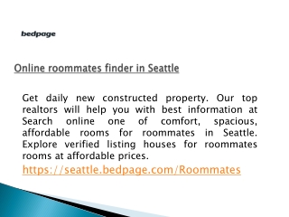 Online roommates finder in Seattle