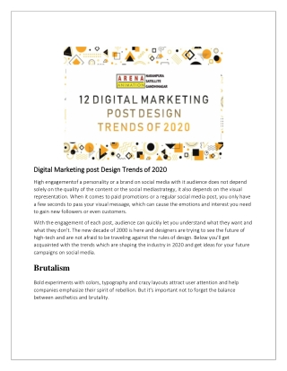 Blog - Digital marketing post design trends of 2020