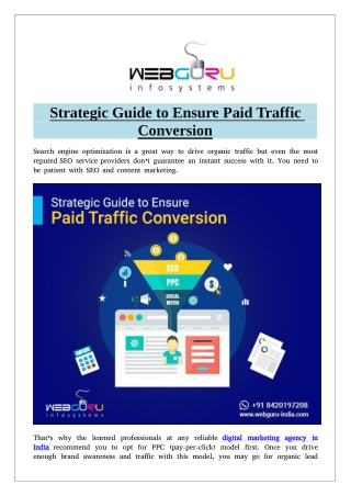 Strategic Guide to Ensure Paid Traffic Conversion