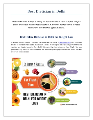 Best Dietician in Delhi