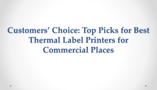 Top Picks for Best Thermal Label Printers for Commercial Places