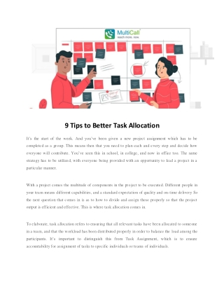 9 Tips to Better Task Allocation