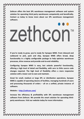 3PL WMS Software-zethcon.com(Zethcon Corporation)