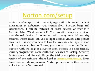 Norton.com/setup