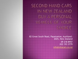 Second hand cars in New Zealand buy a personal vehicle of your choice