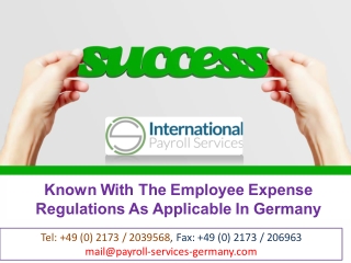 Known With the Employee Expense Regulations as Applicable in Germany