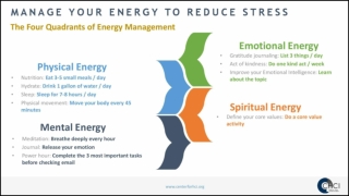 Manage Your Energy To Reduce Stress