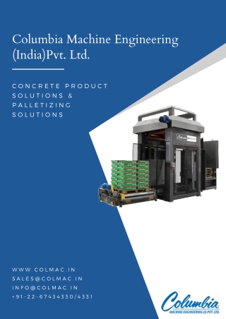 Characteristics of Palletizing Systems | Benefits of purchasing Columbia equipment