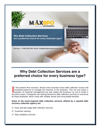 Why debt collection agency are a preferred choice for every business type?