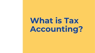 What is Tax Accounting?