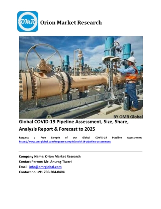 Global COVID-19 Pipeline Assessment Size, Industry Trends, Share and Forecast 2019-2025