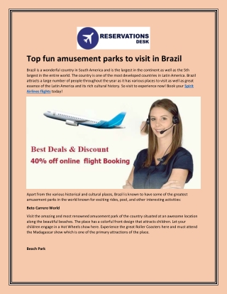 Top fun amusement parks to visit in Brazil