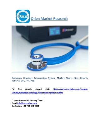 European Oncology Information System Market Share, Size, Growth, Forecast 2019 to 2025