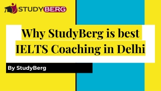 Why StudyBerg is best IELTS Coaching in Delhi