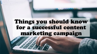 Tips and Tricks For a successful content marketing Campaign