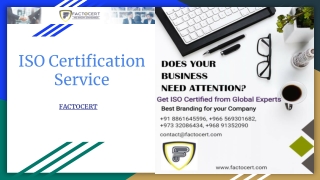 ISO Certification Service Provider