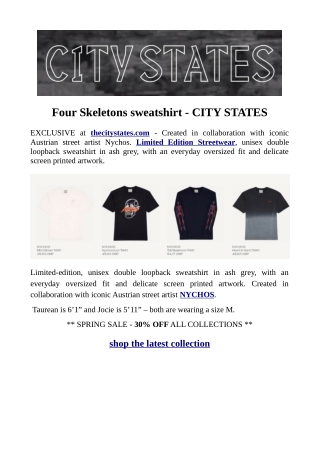 Four Skeletons sweatshirt - CITY STATES