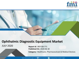 Future Market Insights Presents Ophthalmic Diagnostic Equipment Market Growth Projections Based on COVID-19 Impact