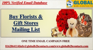 Florists & Gift Stores Mailing List
