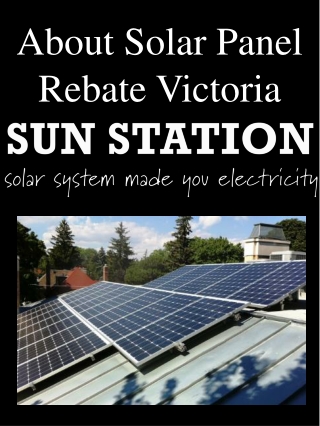 About Solar Panel Rebate Victoria