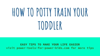 Power Tools For Power Kids - Potty Training