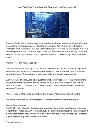 CCNA Course Syllabus
