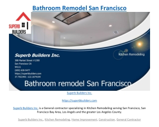 Bathroom Remodel San Francisco