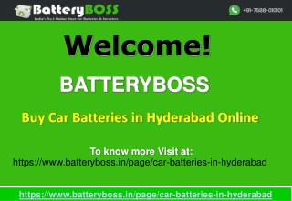 Car Batteries in Hyderabad-BatteryBoss