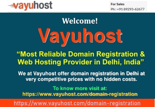 Domain Name Registration Company Delhi