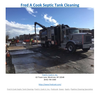 Fred A Cook Septic Tank Cleaning