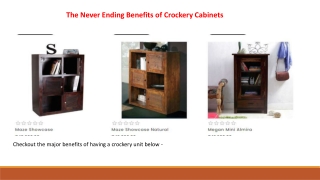 The Never Ending Benefits of Crockery Cabinets