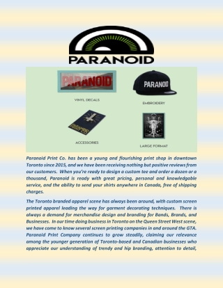 custom made t shirts- We Are Paranoid