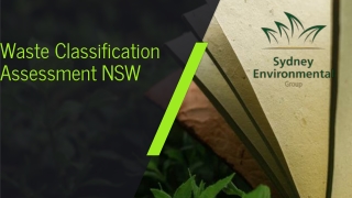 Waste Classification Assessment NSW