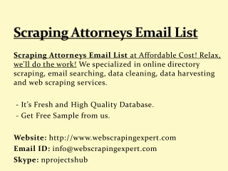 Scraping Attorneys Email List