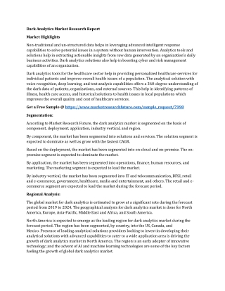 Dark Analytics Market Research Report