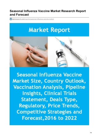 Influenza Vaccine Market is set to surpass US$ 4 Billion by 2022