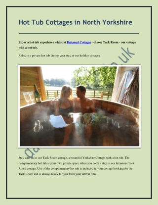 Hot Tub Cottages in North Yorkshire