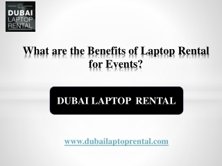 What are the Benefits of Laptop Rental for Events?