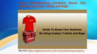 T-shirt Manufacturing Company Boost Your Business by Using T-shirts and Bags