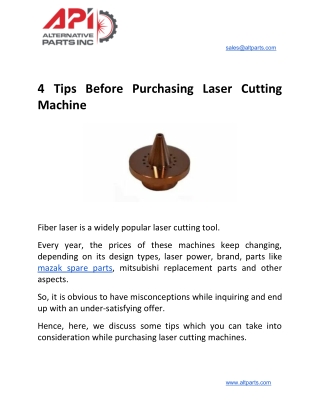 4 Tips Before Purchasing Laser Cutting Machine