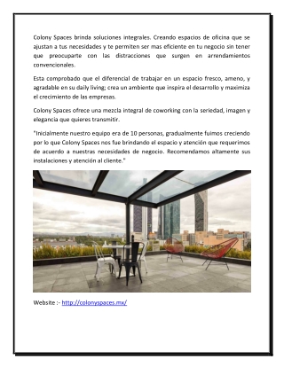 Alquiler de oficinas barato CDMX Roma | - COLONY SPACES